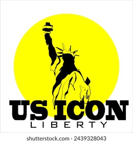 Freehand sketch vector illustration of the Statue of Liberty as an icon of the United States
