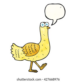 pájaro de caricatura texturizado con burbuja de voz libre