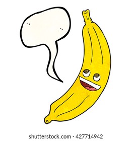 Freehand-Sprechblase strukturierte Cartoon Banane