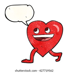 burbuja de habla libre textura caricatura de pie corazón