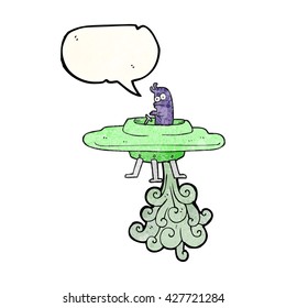 burbuja de habla libre textura caricatura de platillo volador