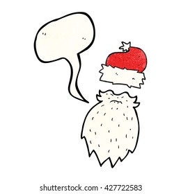burbuja de habla libre textura caricatura santa sombrero y barba