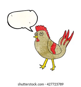 pollo de caricatura texturizado con burbuja de la libre expresión
