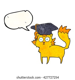 graduado de gatos de dibujos animados con textura de burbuja de la libre expresión