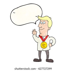 freehand-Sprechblase strukturierte Cartoon-Wehmann mit Auszeichnung