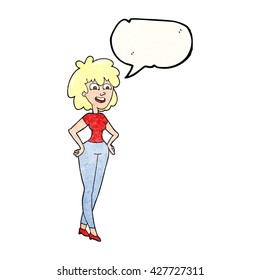freehand speech bubble textured cartoon surprised woman