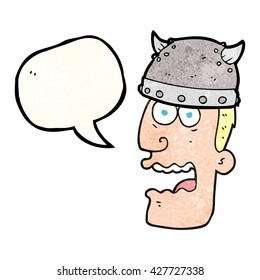 freehand speech bubble textured cartoon screaming warrior man