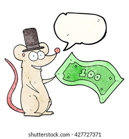 ratón rico con textura de burbuja de voz libre
