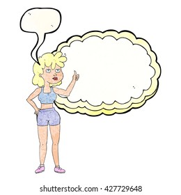 freehand speech bubble textured cartoon gym woman