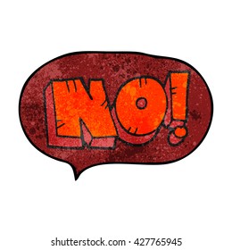 freehand speech bubble textured cartoon NO! shout