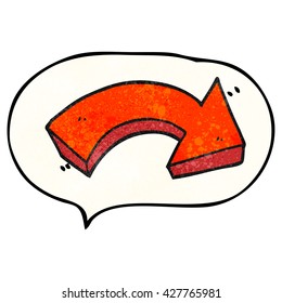 freehand speech bubble textured cartoon pointing arrow