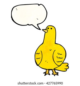 pájaro de caricatura texturizado con burbuja de voz libre