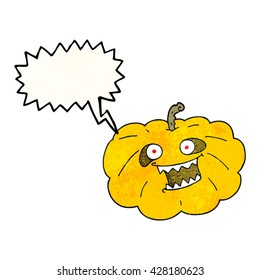 burbuja de habla libre textura caricatura calabaza de halloween