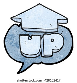 freehand speech bubble textured cartoon up symbol