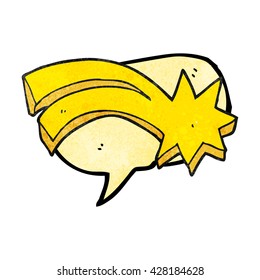 freehand speech bubble textured cartoon decorative shooting star