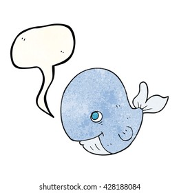 burbuja de habla libre textura caricatura ballena feliz