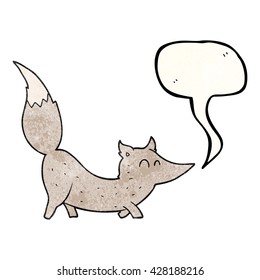 burbuja de habla libre textura caricatura de lobo pequeño