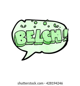 freehand speech bubble textured cartoon belch text