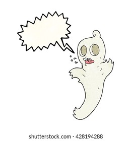 Freehand-Sprechblase strukturierter Cartoon-Geist
