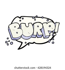 freehand speech bubble textured cartoon burp text