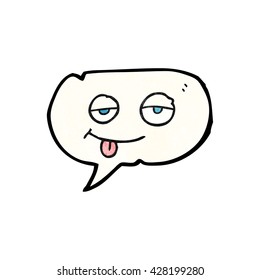 freehand speech bubble textured cartoon tired eyes