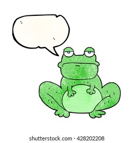 Freehand-Sprechblase strukturierter Cartoon-Frosch