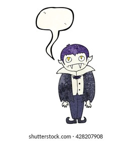 balão de fala à mão livre texturizado desenho animado vampiro menino