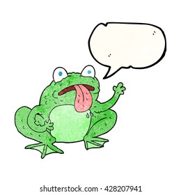 sapo de caricatura texturizado con burbuja de la libre expresión