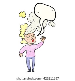 burbuja de discurso libre textura caricatura mujer desahogándose