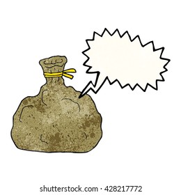Friseur-Sprechblase strukturierte Cartoon-Sack