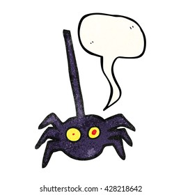 burbuja de habla libre textura caricatura araña de halloween