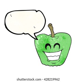 burbuja de habla libre textura caricatura grinning apple