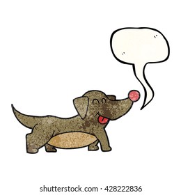 burbuja de habla libre textura caricatura de perro pequeño feliz