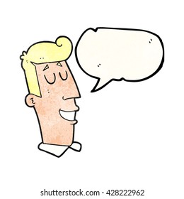 burbuja de habla libre texturizado hombre sonriente de caricatura