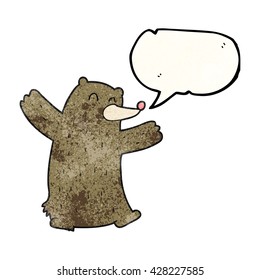 oso de dibujos animados con textura de burbuja de la libre expresión