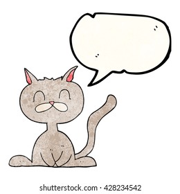balão de fala à mão livre texturizado desenho animado gato
