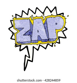 freehand speech bubble textured cartoon zap symbol