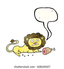 burbuja de la libre expresión texturizada león de caricatura