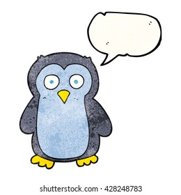 burbuja de la libre expresión textura de caricatura pingüino