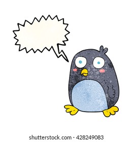 burbuja de la libre expresión textura de caricatura pingüino