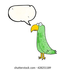 loro de dibujos animados con textura de burbuja de la libre expresión