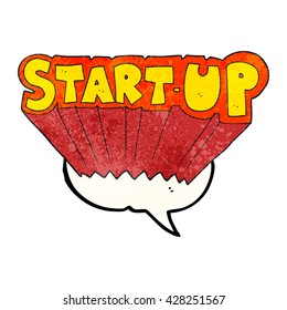 freehand speech bubble textured cartoon startup symbol