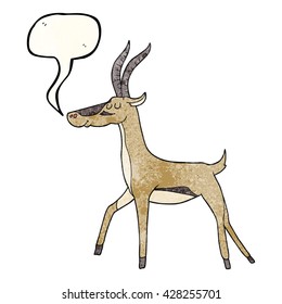 Freehand-Sprechblase strukturierte Cartoon-Gazelle