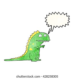 Freehand-Sprechblase strukturierte Cartoon-Dinosaurier