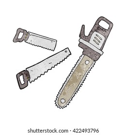 freehand texture cartoon drawing of saws