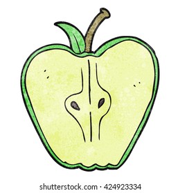 freehand textured cartoon apple