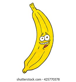 freehand textured cartoon banana