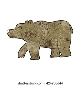 freehand textured cartoon bear