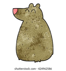freehand textured cartoon bear