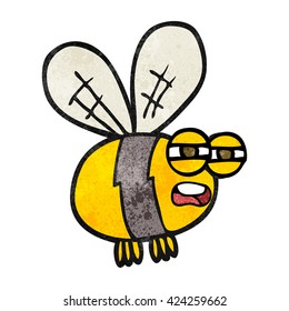 freehand textured cartoon bee